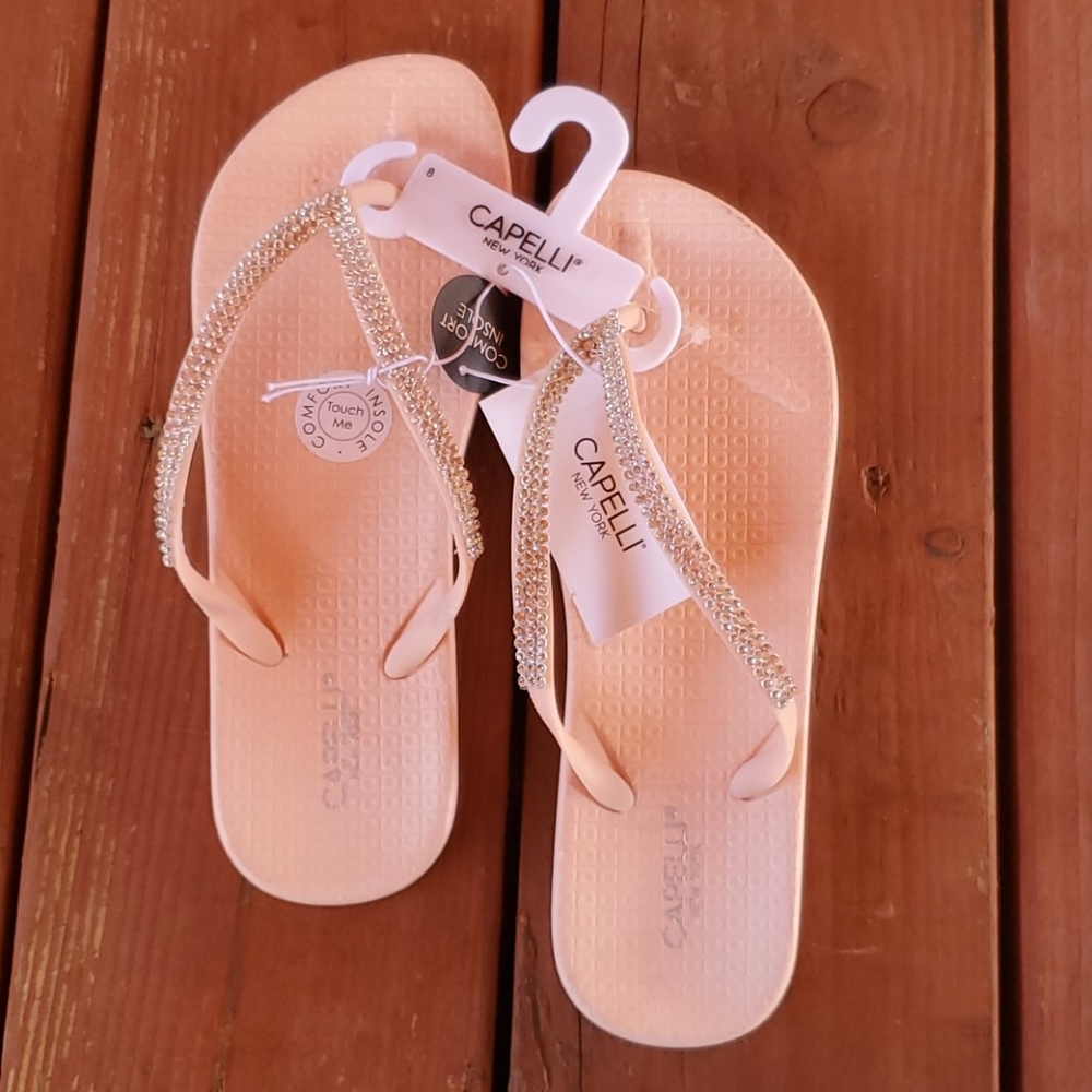 PINK Flip-flop with Crystal beads